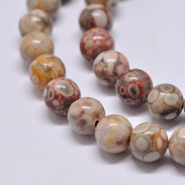 

PandaHall Natural Maifanite/Maifan Stone Beads Strands, Round, 8mm, Hole: 1mm, about 48pcs/strand, 15.1 inch Maifanite Round
