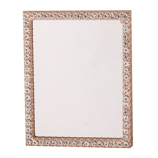 

PandaHall Miniature Alloy Mirrors, for Dollhouse Wall Decoration, Rectangle Pattern, 63x49mm Alloy Rectangle