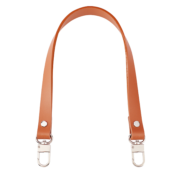 

PandaHall WADORN Cowhide Handbag Handles, 54 cm Genuine Leather Shoulder Bag Strap Leather Purse Handles Tote Bag Strap Replacement with..., Brown