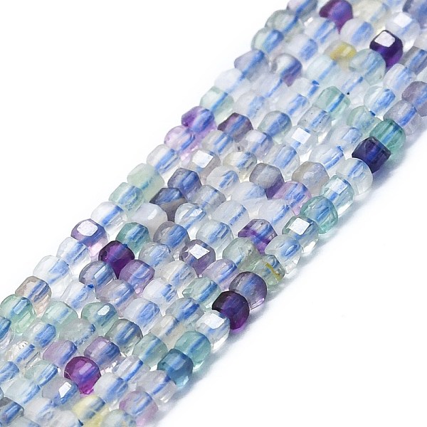 

PandaHall Natural Fluorite Beads Strands, Faceted, Cube, 2x2x2mm, Hole: 0.6mm, about 182pcs/strand, 15.16''~15.55''(38.5~39.5cm) Fluorite...