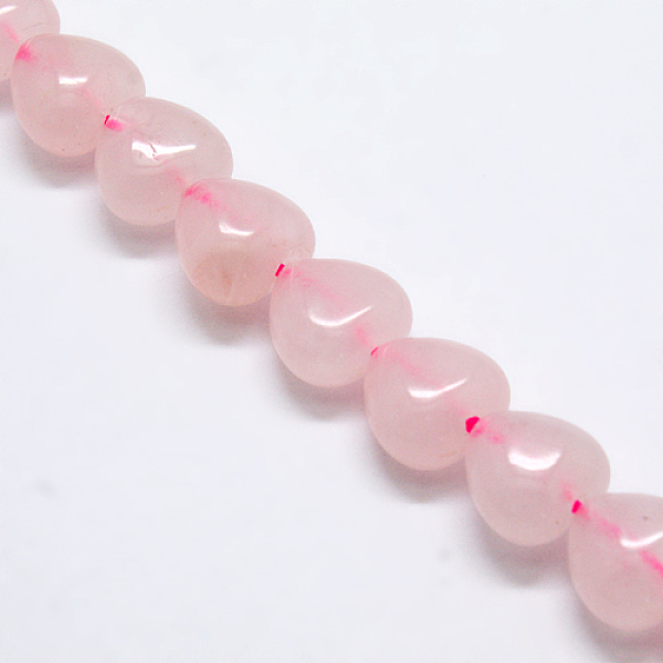 

PandaHall Heart Natural Rose Quartz Beads Strands, 10x10x5~7mm, Hole: 1mm, about 42pcs/strand, 15.75 inch Rose Quartz Heart