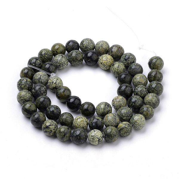 Natürliche Serpentin / Grüne Spitze Stein Perlen Stränge