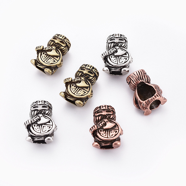 

PandaHall Brass Beads, Human, Mixed Color, 20x15x10mm, Hole: 6mm Brass Human