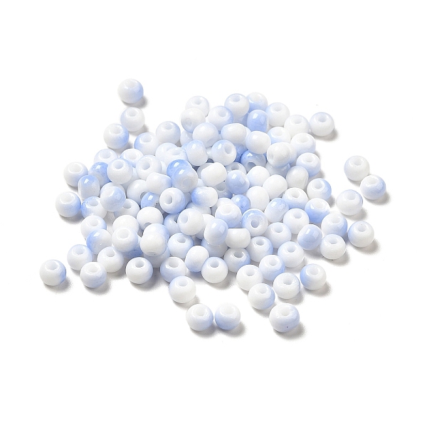 

PandaHall 6/0 Opaque Glass Seed Beads, Round Hole, Rondelle, Light Steel Blue, 4~4.5x3~4mm, Hole: 0.8~1.5mm Glass Rondelle