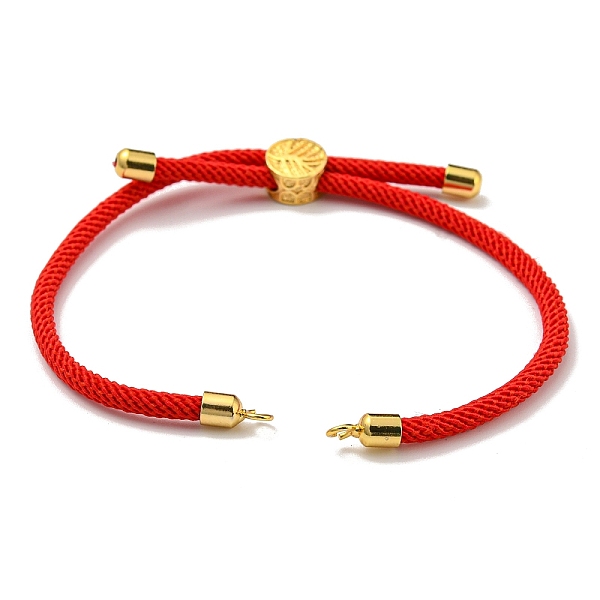 

PandaHall Nylon Cords Bracelet Makings Fit for Connector Charms, with Golden Brass Tree Slider Beads, Long-Lasting Plated, Red, 8-5/8 inch...