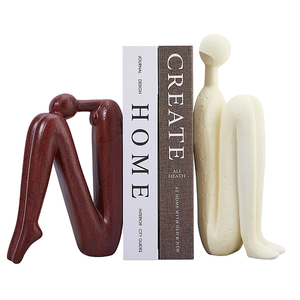 2Pcs 2 Styles Porcelain Abstract Human Display Decoration