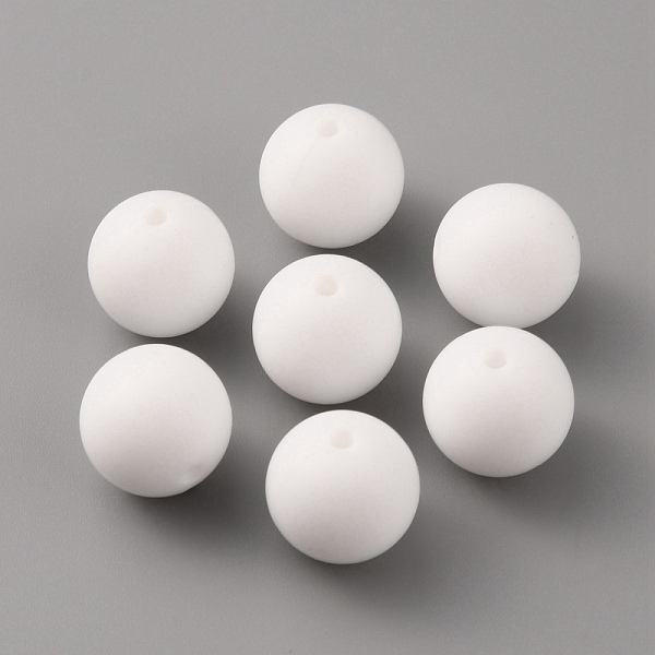 

PandaHall Food Grade Eco-Friendly Silicone Beads, Baby Chew Teething, Round, White, 15mm, Hole: 2mm Silicone Round White