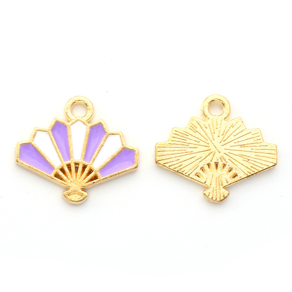 

PandaHall Alloy Enamel European Dangle Charms, Large Hole Pendants, Fan, Antique Silver, Plum, 26mm, Hole: 5mm Alloy+Enamel Fan Purple