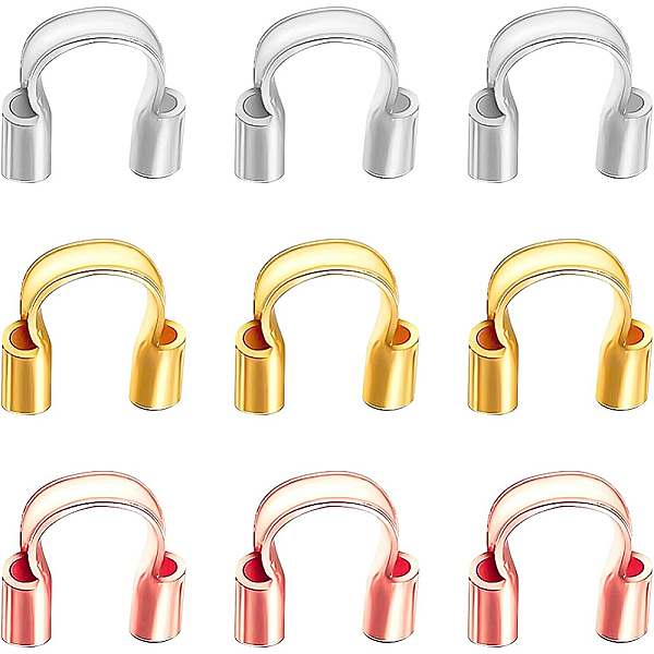 

PandaHall BENECREAT 3 Colors 90PCS Brass Wire Guardian, Nickel Free, Mixed Color, 4.5x4x1mm, Hole: 0.5mm, 30pcs/color, 3 colors, 90pcs/box...