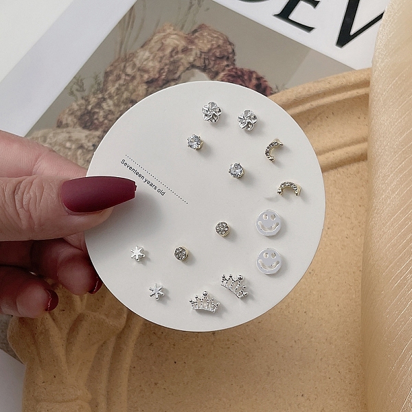 

PandaHall Exquisite 925 Sterling Silver Stud Earrings Sets for Girls Women, Mixed Shape, Platinum, Package Size: 75x75mm Sterling Silver...