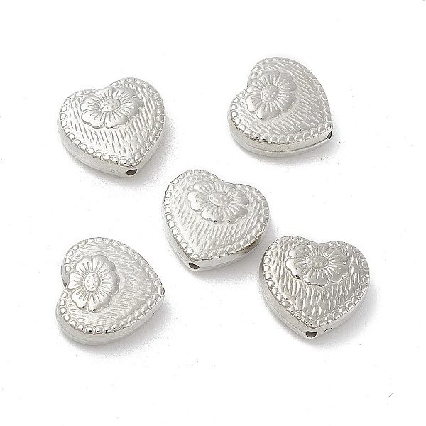 

PandaHall CCB Plastic Beads, Heart, Silver, 17x18x6mm, Hole: 1.6mm, about 415pcs/500g Plastic Heart Silver