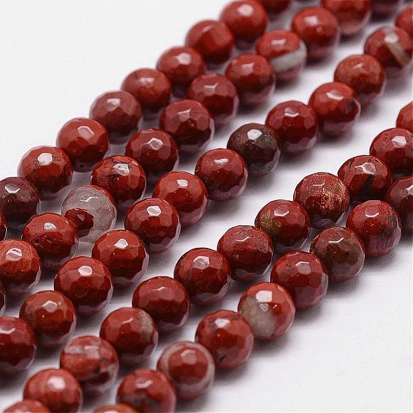 

PandaHall Natural Red Jasper Beads Strands, Grade AB+, Faceted, Round, 10mm, Hole: 1mm, about 37pcs/strand, 14.9 inch~15.1 inch Red Jasper...