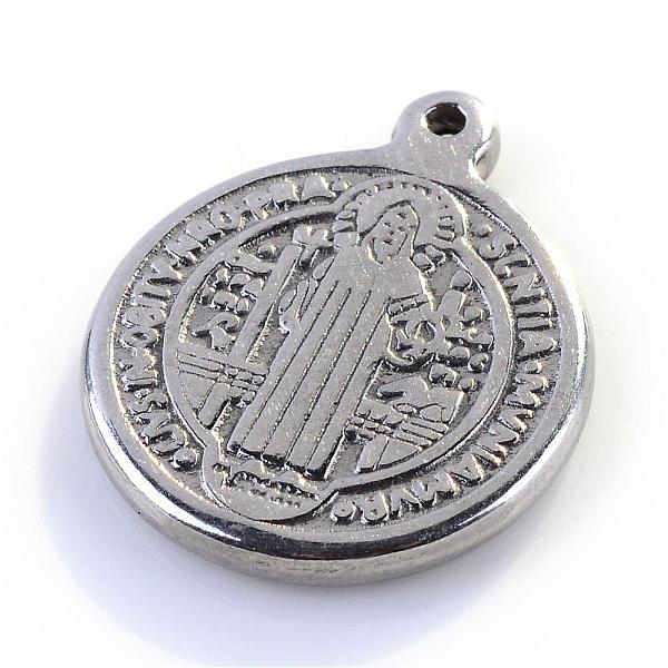 

PandaHall 304 Stainless Steel Pendants, Two-Sided Flat Round with San Benito, Stainless Steel Color, 19.5x16x2mm, Hole: 1.5mm 304 Stainless...