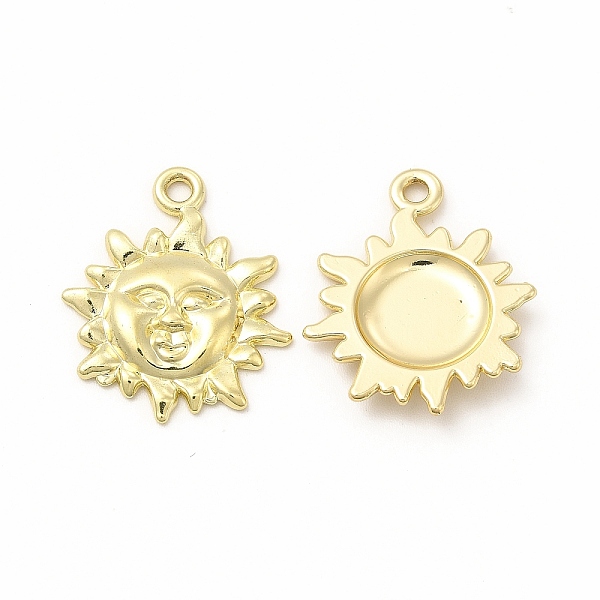 

PandaHall Rack Plating Alloy Pendants, Cadmium Free & Nickel Free & Lead Free, Sun with Human Face Charm, Light Gold, 23x19x3mm, Hole: 1.8mm...