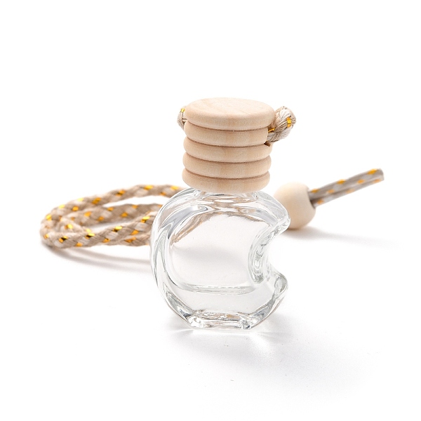 

PandaHall Empty Glass Perfume Bottle Pendants, Aromatherapy Fragrance Essential Oil Diffuser Bottle, Car Hanging Decor, Moon, Bisque, 25cm..., Orange
