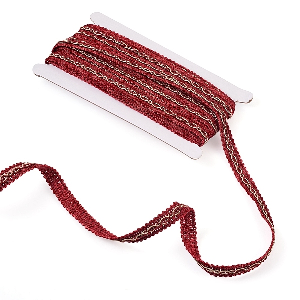 PandaHall Craftdady Polyester Fringe Trimming, Curtain Decoration, Costume Accessories, Brown, 16mm, about 15m/card Polyester Others Brown