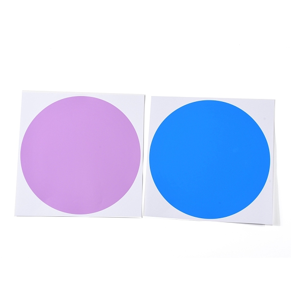 

PandaHall Waterproof PVC Self-Adhesive Picture Stickers, Flat Round with Rewritable, Random Single Color or Random Mixed Color, 28x0.25cm..., Multicolor