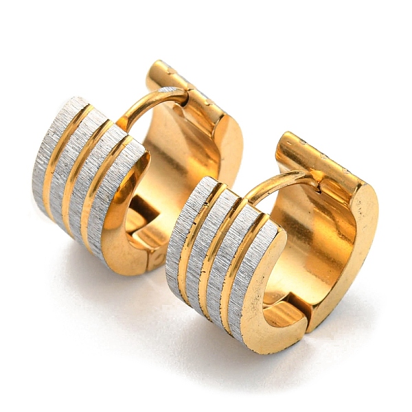 

PandaHall 304 Stainless Steel Textured Hoop Earrings, Ring, Golden, 13x13.5x7mm 304 Stainless Steel Ring