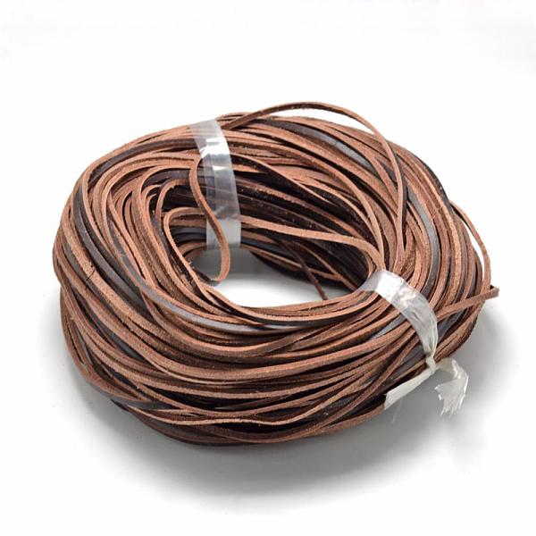 

PandaHall Leather Cords, Coconut Brown, 3x2mm, about 100yards/bundle(300 feet/bundle) Leather Flat Brown