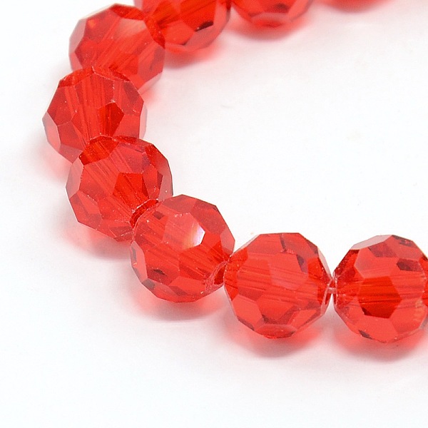 

PandaHall Glass Beads Strands, Faceted(32 Facets), Round, Red, 8mm, Hole: 1.5mm, about 66~67pcs/strand, 15.12 inch~15.35 inch(38.4~39cm)...