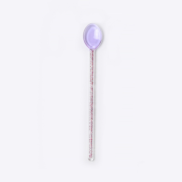 

PandaHall Glass Spoon, Mixing Spoon, Lilac, 151x21mm Glass Purple