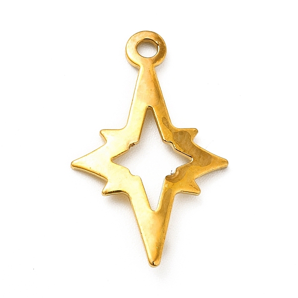

PandaHall Rack Plating Brass Pendants, Long-Lasting Plated, Star Charm, Golden, 22x14x1mm, Hole: 1.6mm Brass Star