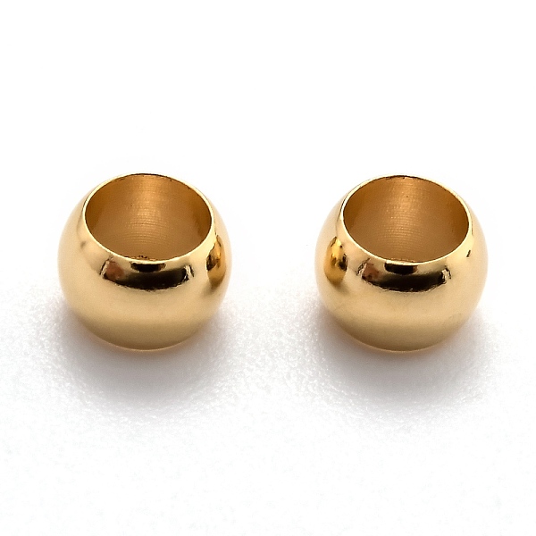 

PandaHall Brass Beads, Long-Lasting Plated, Column, Real 24K Gold Plated, 5.5x4mm, Hole: 4mm Brass Column