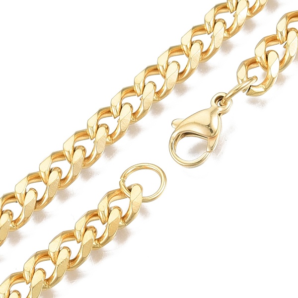 

PandaHall Men's 201 Stainless Steel Cuban Link Chain Necklace, Golden, 23.62 inch(60cm), Wide: 7mm 201 Stainless Steel