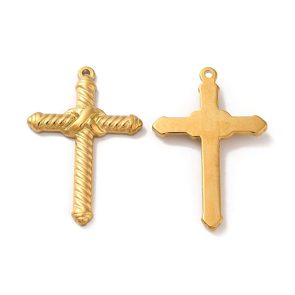 

PandaHall Ion Plating(IP) 304 Stainless Steel Pendants, Cross Charm, Golden, 45x29.5x4mm, Hole: 1.6mm 304 Stainless Steel Cross