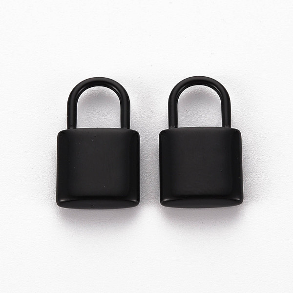 

PandaHall Spray Painted Alloy Pendants, Cadmium Free & Lead Free, Padlock, Black, 18.5x11x4mm, Hole: 5.5x6mm Alloy Lock Black
