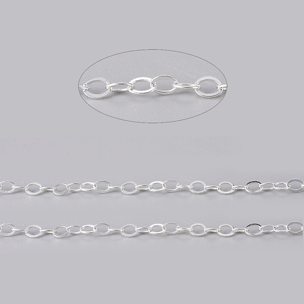 Brass Flat Oval Cable Chains