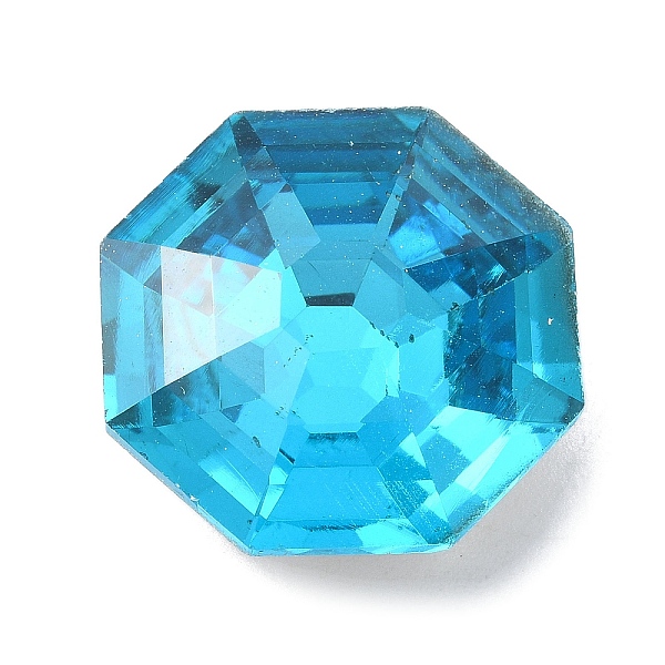 

PandaHall Faceted Glass Rhinestone Cabochons, Flat Back, Octagon, Aquamarine, 23x23x10mm Glass Rhinestone Octagon Cyan