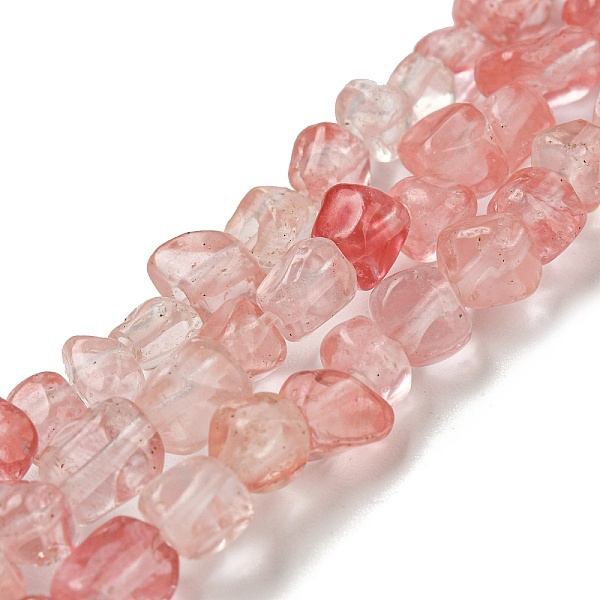 

PandaHall Cherry Quartz Glass Bead Strands, Tumbled Stone, Nuggets, 3~7.5x4.5~6x3~6mm, Hole: 1mm, about 61~66pcs/strand, 15.16''~15.35''...
