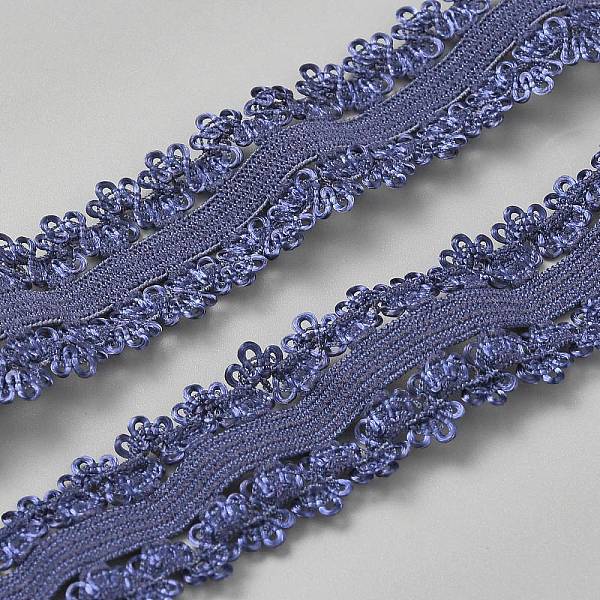 Ruban de dentelle à volants en polyester extensible de 2 mètre