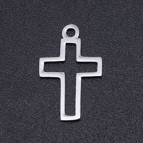 

PandaHall 201 Stainless Steel Laser Cut Pendants, Cross, Stainless Steel Color, 16x10.5x1mm, Hole: 1.4mm 201 Stainless Steel Cross
