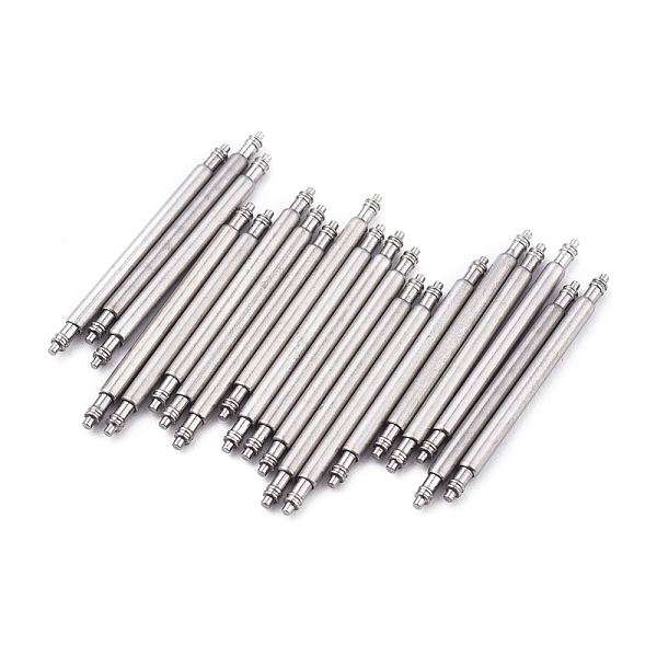 

PandaHall Stainless Steel Double Flanged Spring Bar Watch Strap Pins, Stainless Steel Color, 25.5x1.8mm, 20pcs/bag Stainless Steel