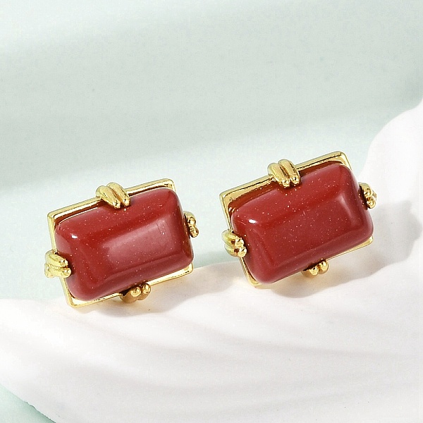 Brass Stud Earrings - image