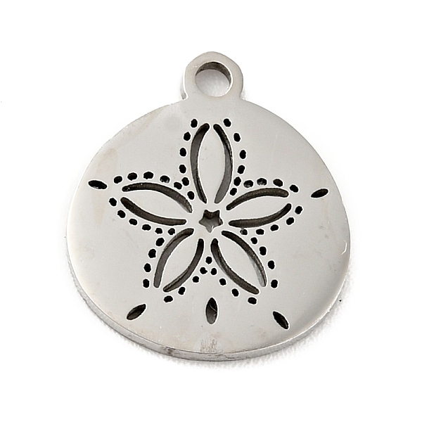 

PandaHall 201 Stainless Steel Pendants, Flat Round with Flower, Stainless Steel Color, 13.5x12x1mm, Hole: 1.4mm 201 Stainless Steel Flat...