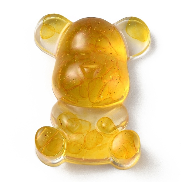 

PandaHall Resin Display Decorations, with Natural Citrine Chips Inside, Bear, 53.5~53.8x41~41.5x17.5~21mm Citrine Bear