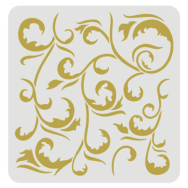 PandaHall FINGERINSPIRE Victorian Vine Stencil 30x30cm Reusable Victorian Vine Pattern Drawing Stencil Floral Border Stencils Vine Stencil...