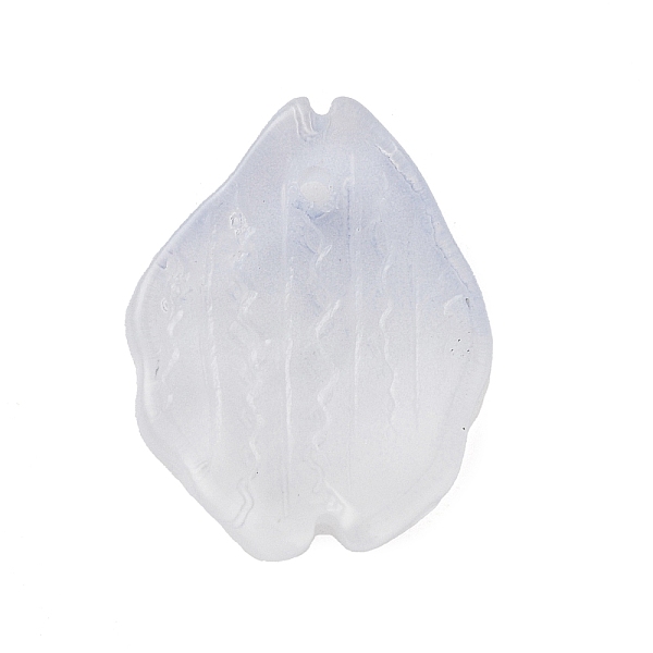 

PandaHall Glass Pendants, Autumn Epiphyllum Leaf Charms, WhiteSmoke, 17.5~19x15x4mm, Hole: 1.2mm Glass Leaf White