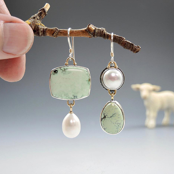 Alloy Enamel Dangle Earrings