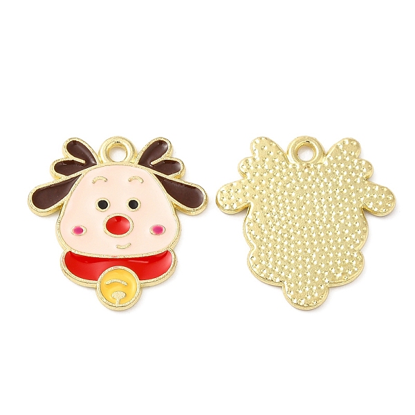 

PandaHall Christmas Alloy Enamel Pendants, Golden, Deer, 18.5x18x1mm, Hole: 1.6mm Alloy+Enamel Deer
