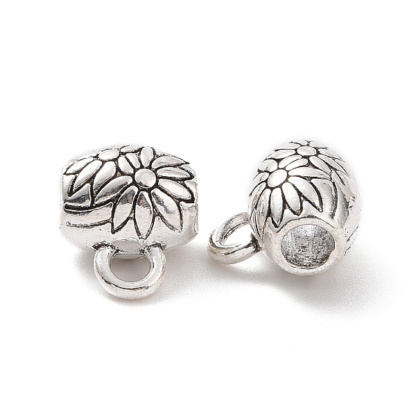

PandaHall Tibetan Style Alloy Tube Bails, Loop Bails, Tube with Floral, Antique Silver, 10x8.5x7mm, Hole: 1.8mm, Inner Diameter: 3.2mm...