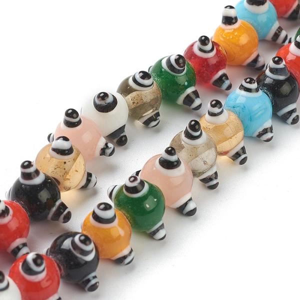 

PandaHall Handmade Bumpy Lampwork Beads, Irregular, Eye, Colorful, 15.5x15.5x15.5mm, Hole: 2mm, about 40pcs/strand, 14.57''(37cm) Lampwork...