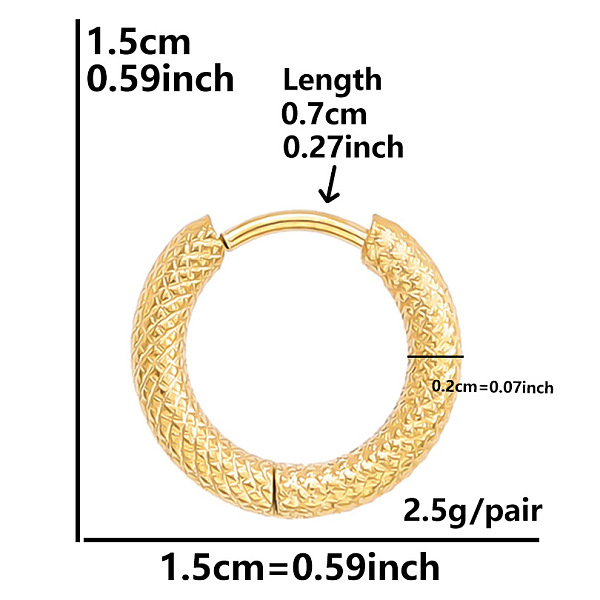 

PandaHall Stylish Stainless Steel Hoop Earrings for Women Stainless Steel