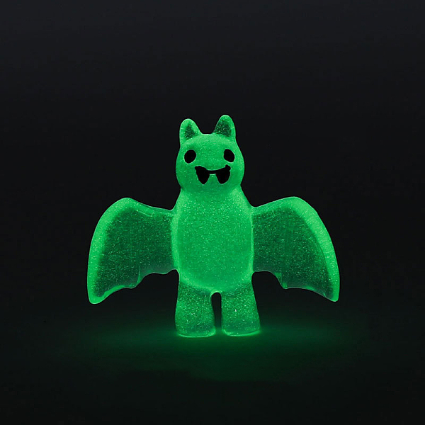 

PandaHall Halloween Luminous Resin Ornaments, for Home Desktop Display Decorations, Glow in the Dark, Bat, 28.5x33x10mm Resin Bat