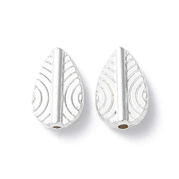 

PandaHall Alloy Beads, Long-Lasting Plated, Leaf, Silver, 12x7.5x3mm, Hole: 1.2mm Alloy Leaf