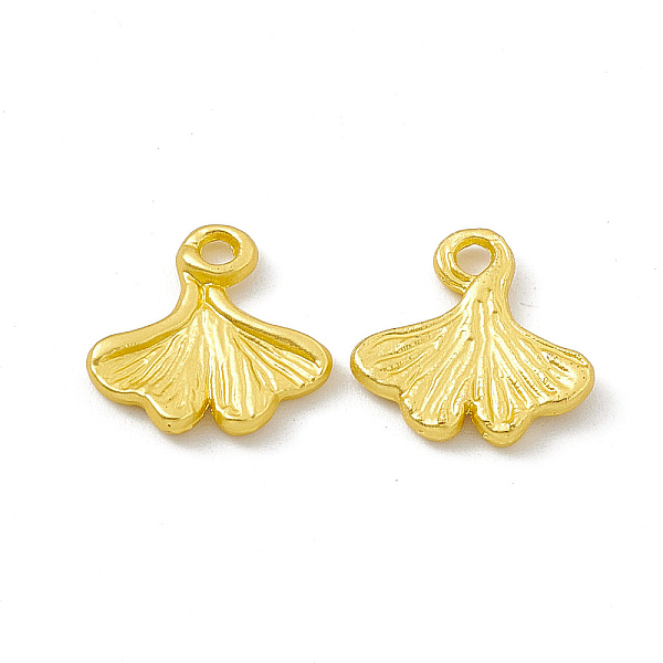 

PandaHall Rack Plating Alloy Charms, Cadmium Free & Lead Free & Nickle Free, Ginkgo Leaf Charms, Matte Gold Color, 13x13x1.5mm, Hole: 1.6mm...