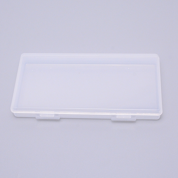 PandaHall Transparent Plastic Bead Containers, with Hinged Lids, for Beads and More, Rectangle, Clear, 17.2x8.85x2.2cm Plastic Rectangle...